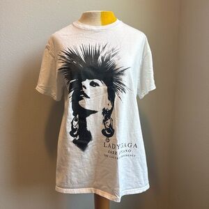 Lady Gaga Jazz & Piano Las Vegas Residency White Graphic Tour Tee